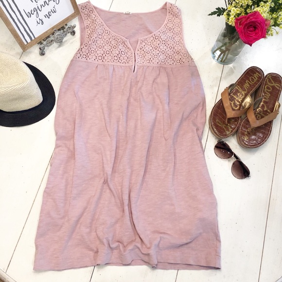 J. Crew Dresses & Skirts - JCREW Mauve lace sleeveless shirt dress Large